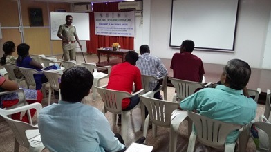 Dr. P. Natarajan (Forest Range Officer, Pallikaranai, Chennai) Resource person taking class- Managem